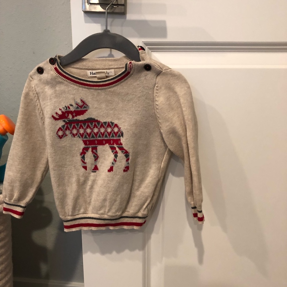 Hatley - Baby Sweater w/ Moose - 18-24 Months